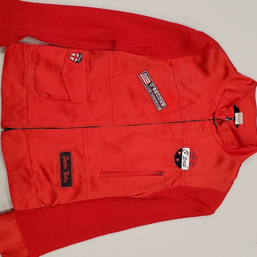 High Necked Cropped Jacket with 3/4 Sleeve